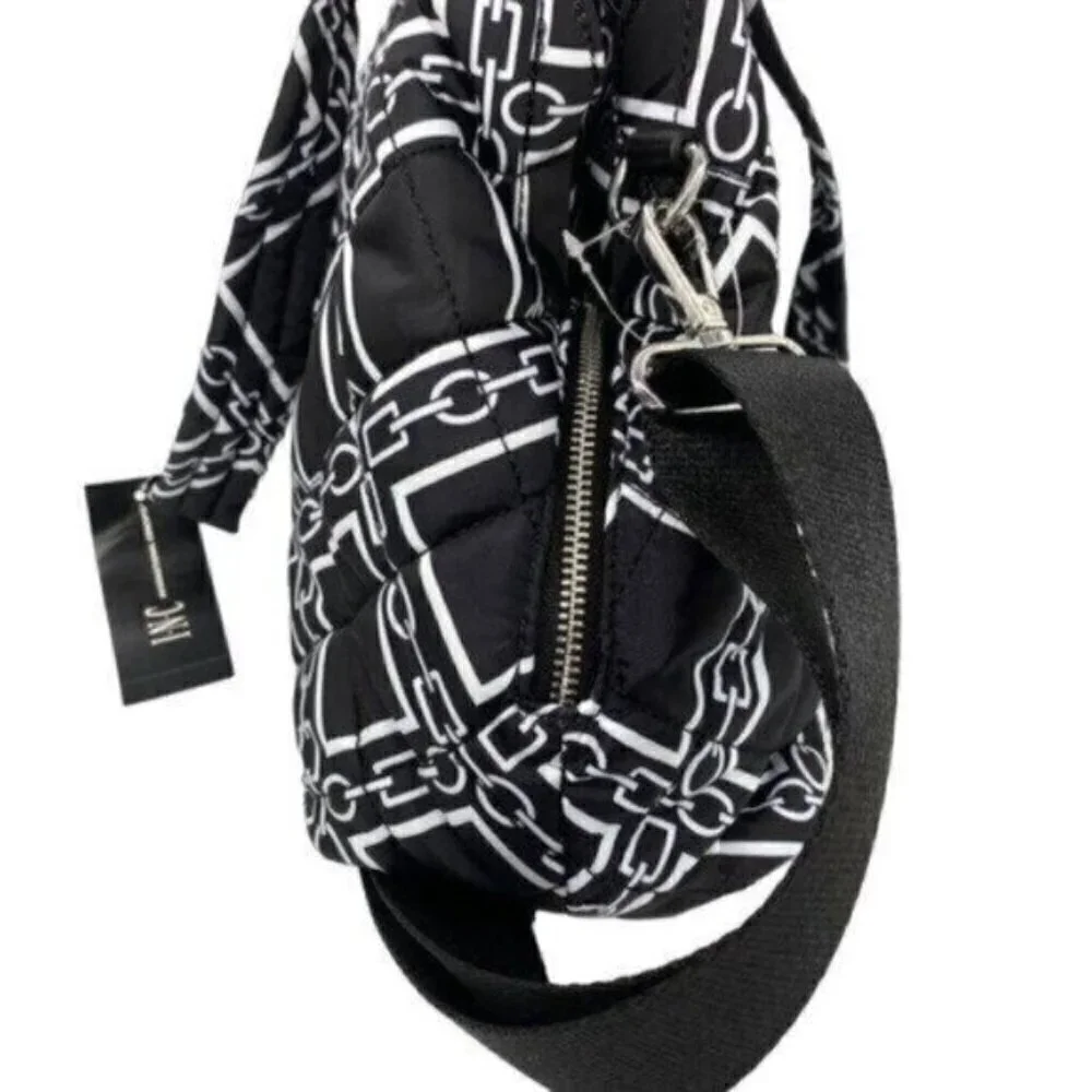 INC International Concepts Corah Satchel Quilted Nylon Crossbody Tote